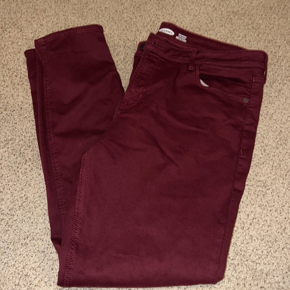 Old Navy Rockstar super skinny pants 14 maroon